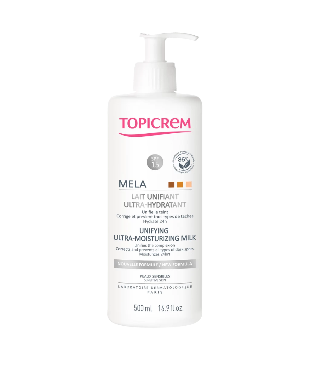 Topicrem MELA Unifying Ultra-Moisturising Milk 500ml