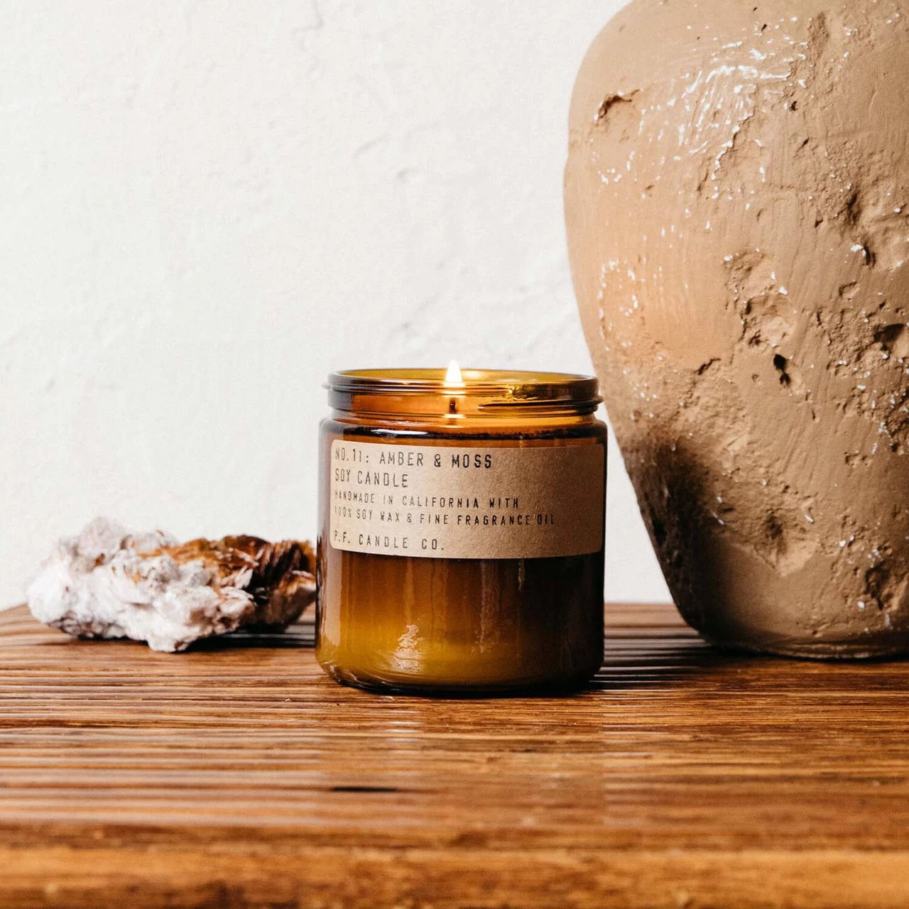 P.F. Candle Co. No. 11 Amber & Moss Large Soy Candle - Image 2