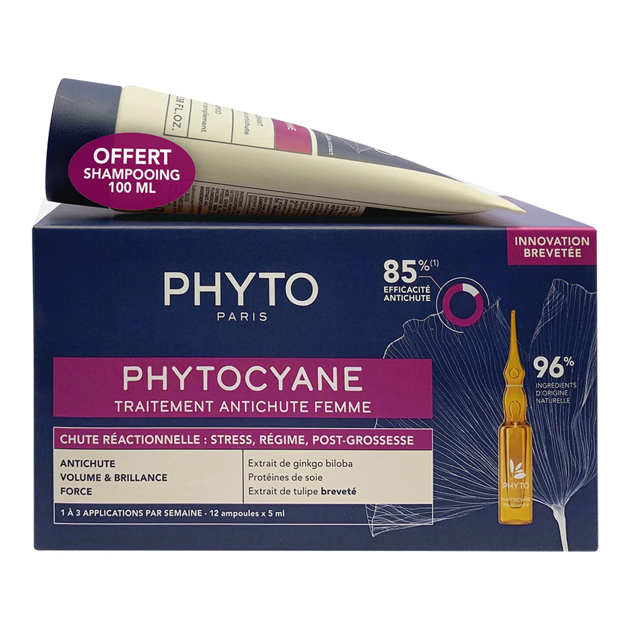 Phyto PHYTOCYANE Reactional + Free Shampoo Set
