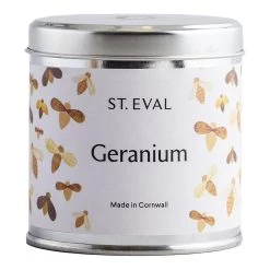 St Eval Nature's Garden Scented Tin Candle Geranium