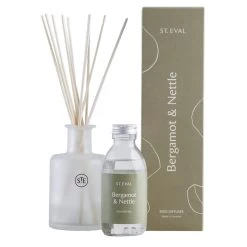 St Eval Lamorna Bergamot & Nettle Reed Diffuser Set