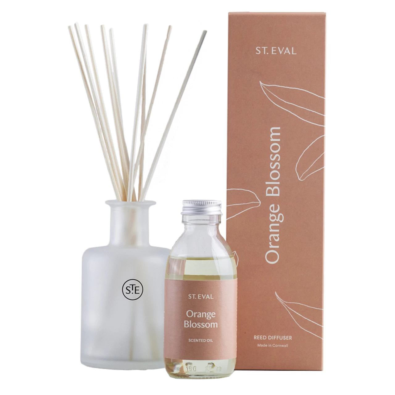 St Eval Lamorna Orange Blossom Reed Diffuser Set