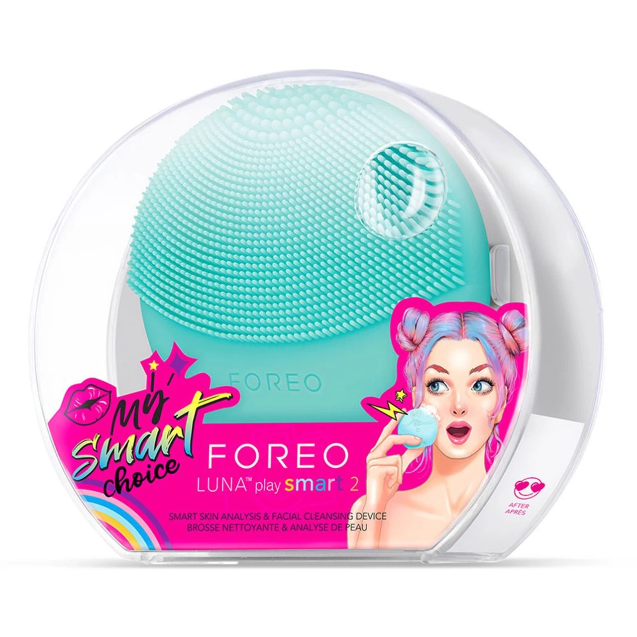 FOREO LUNA Play Smart 2 Facial Cleansing Device With Skin Analysis - Mint For You! - Image 3
