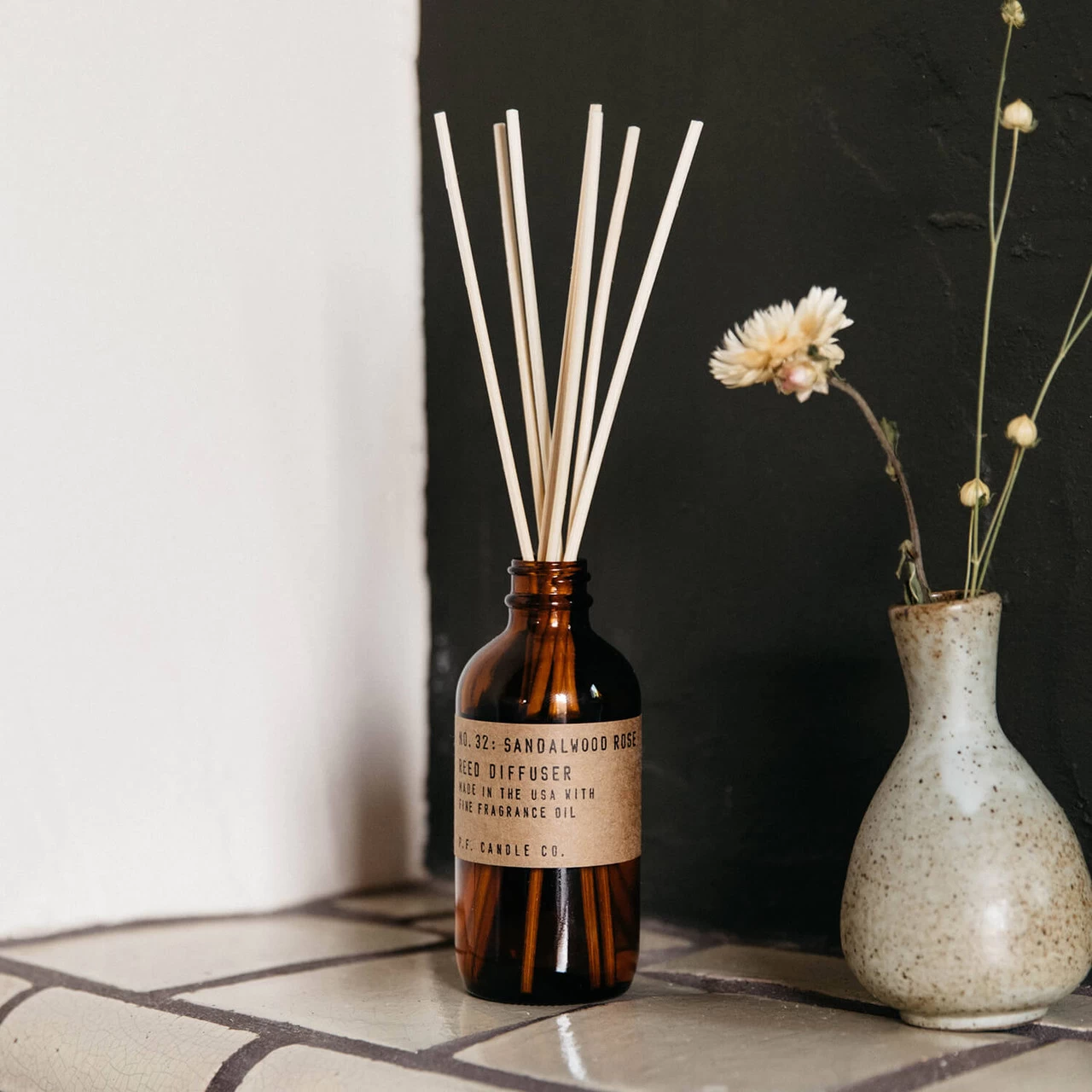 P.F. Candle Co. No. 32 Sandalwood Rose Reed Diffuser - Image 2