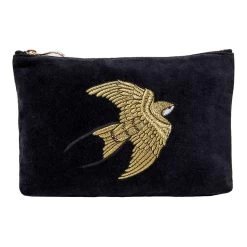 Elizabeth Scarlett Swallow Charcoal Mini Pouch