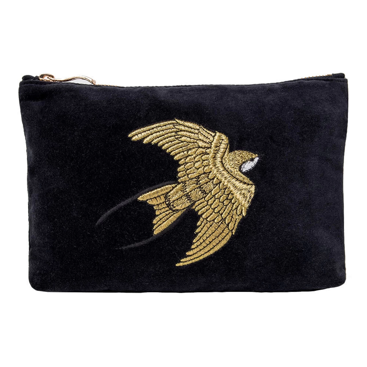 Elizabeth Scarlett Swallow Charcoal Mini Pouch