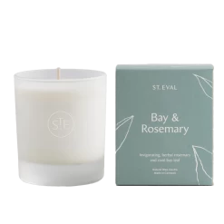 St Eval Bay & Rosemary Lamorna Glass Candle