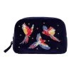 Elizabeth Scarlett Navy Parrot Cosmetic Bag