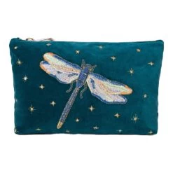 Elizabeth Scarlett Dragonfly Mini Pouch Deep Teal