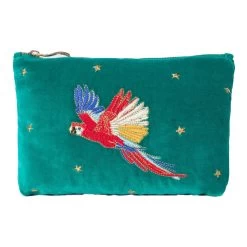 Elizabeth Scarlett Parrot Mini Pouch Teal
